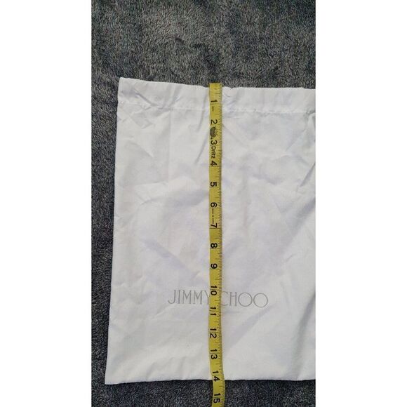 Authentic Jimmy Choo Dust Bag White Storage Drawstring Cover 10" X 14 - Picture 4 of 5